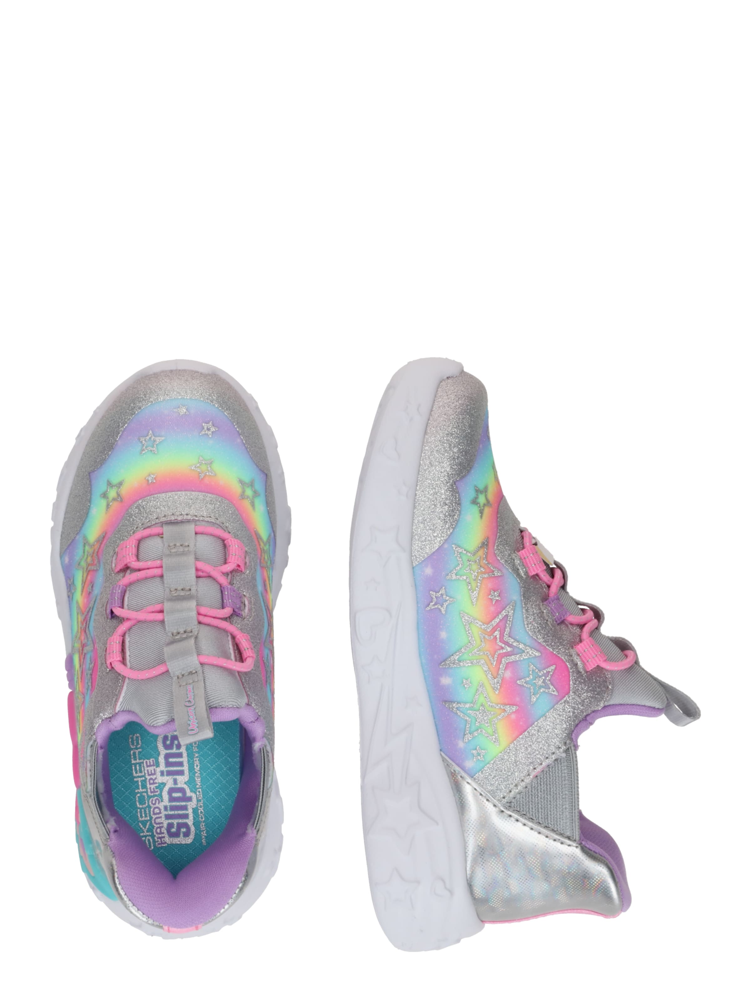 sidabrinė SKECHERS Sportbačiai 'UNICORN CHARMER-LIL STARLITE'