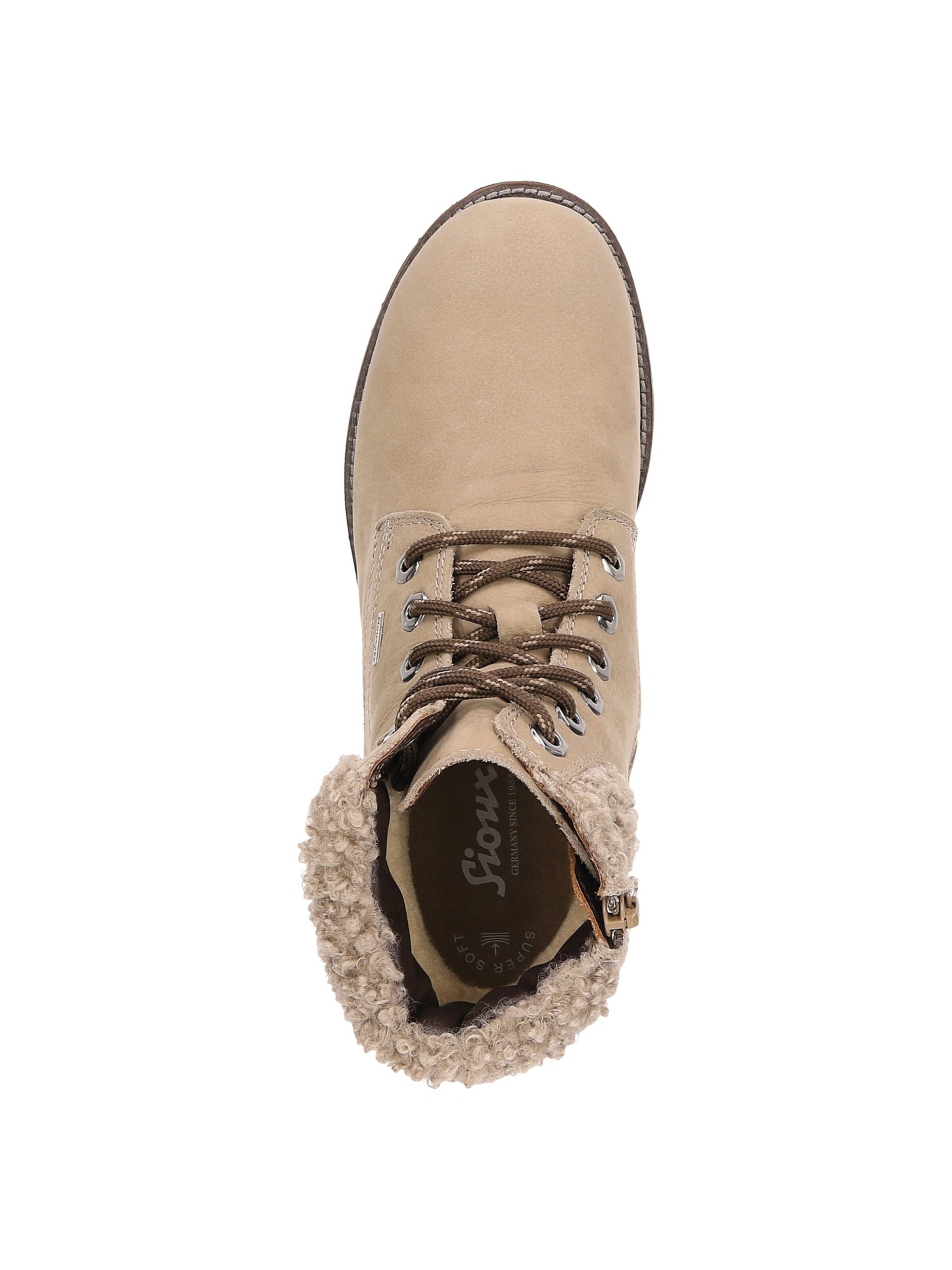 SIOUX Lace-up bootie 'Elmiana-702' in Beige