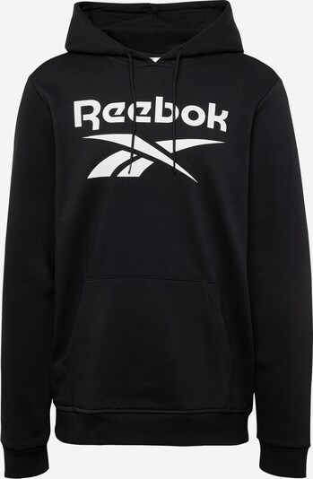Reebok Αθλητική μπλούζα φούτερ 'Identity' σε μαύρο / λευκό, Άποψη προϊόντος