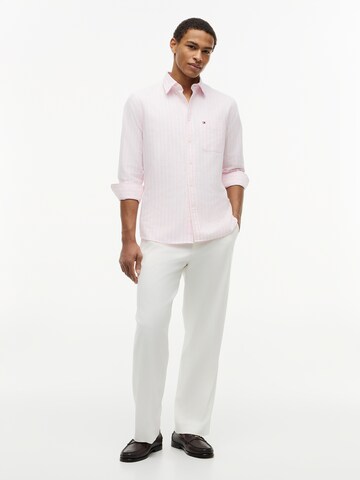 TOMMY HILFIGER Regular fit Button Up Shirt 'HERITAGE' in Pink