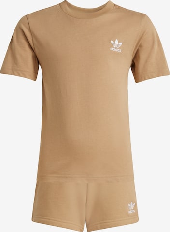 Set 'Shorts and Tee Set' ADIDAS ORIGINALS en marron : devant