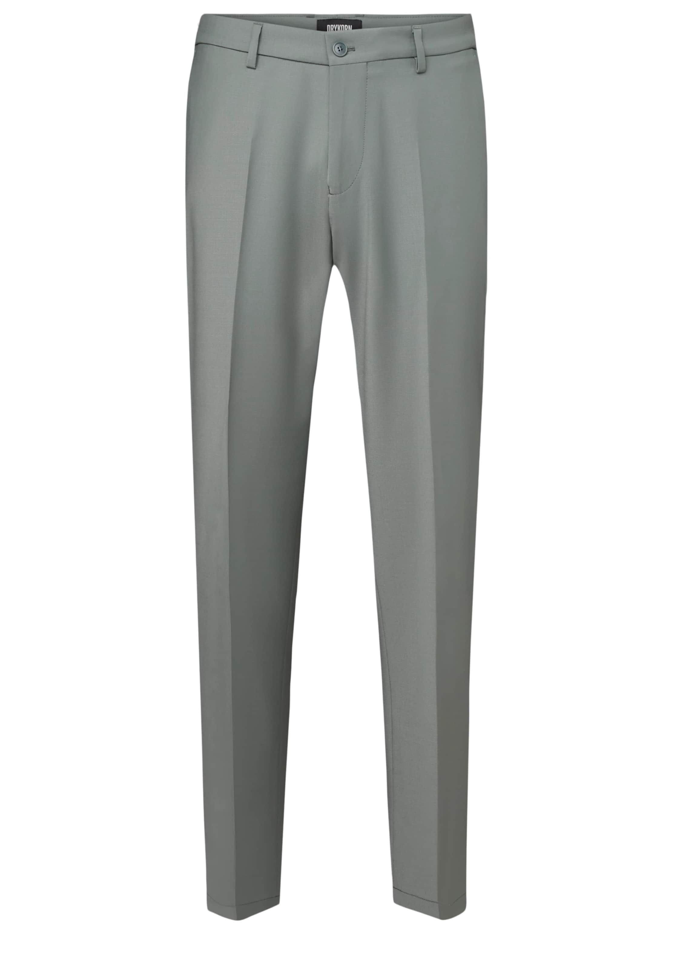 DRYKORN Regular Pleated Pants 'Ajend' in Green: front