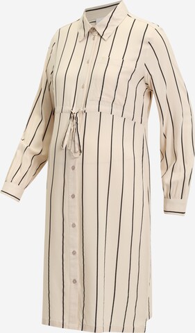 Robe-chemise 'ROCIO' MAMALICIOUS en beige : devant