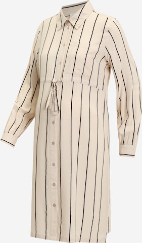 Robe-chemise 'ROCIO' MAMALICIOUS en beige : devant