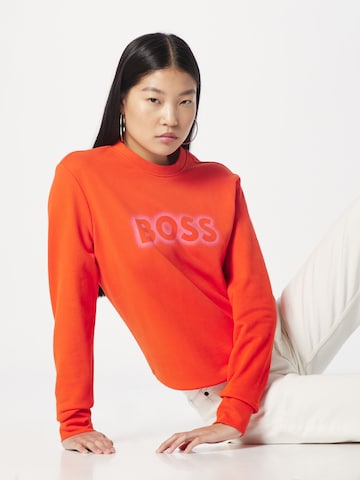 BOSSSweater majica 'Ela' - narančasta boja: prednji dio