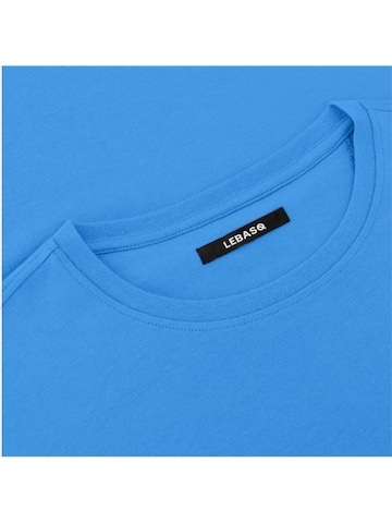 LEBASQ Shirt 'The Baker Crew Neck' in Blue