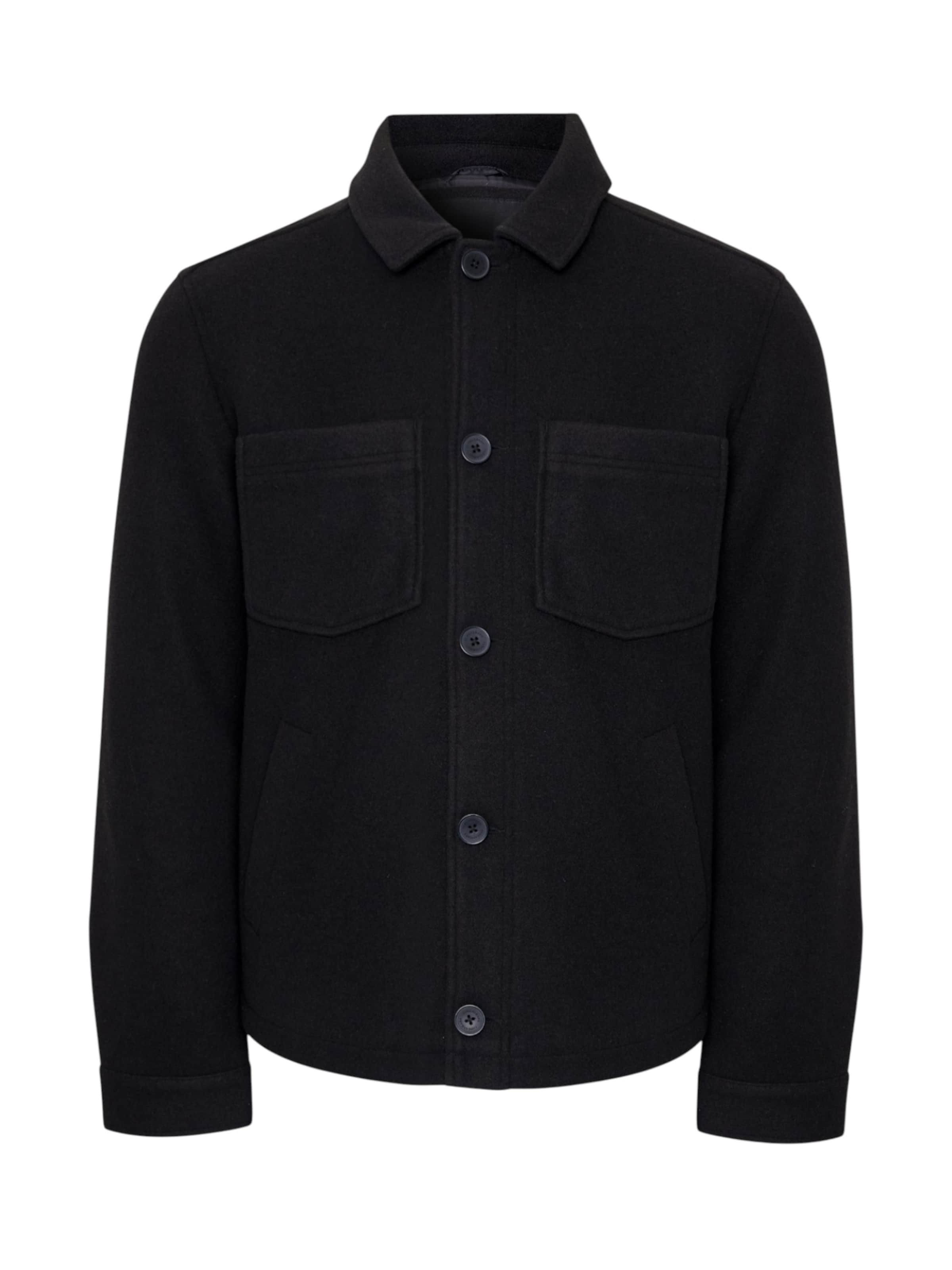 Threadbare Jacke 'Santo' in Schwarz: Vorderseite