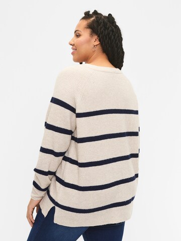 Zizzi Sweater 'MSUNNY' in Beige