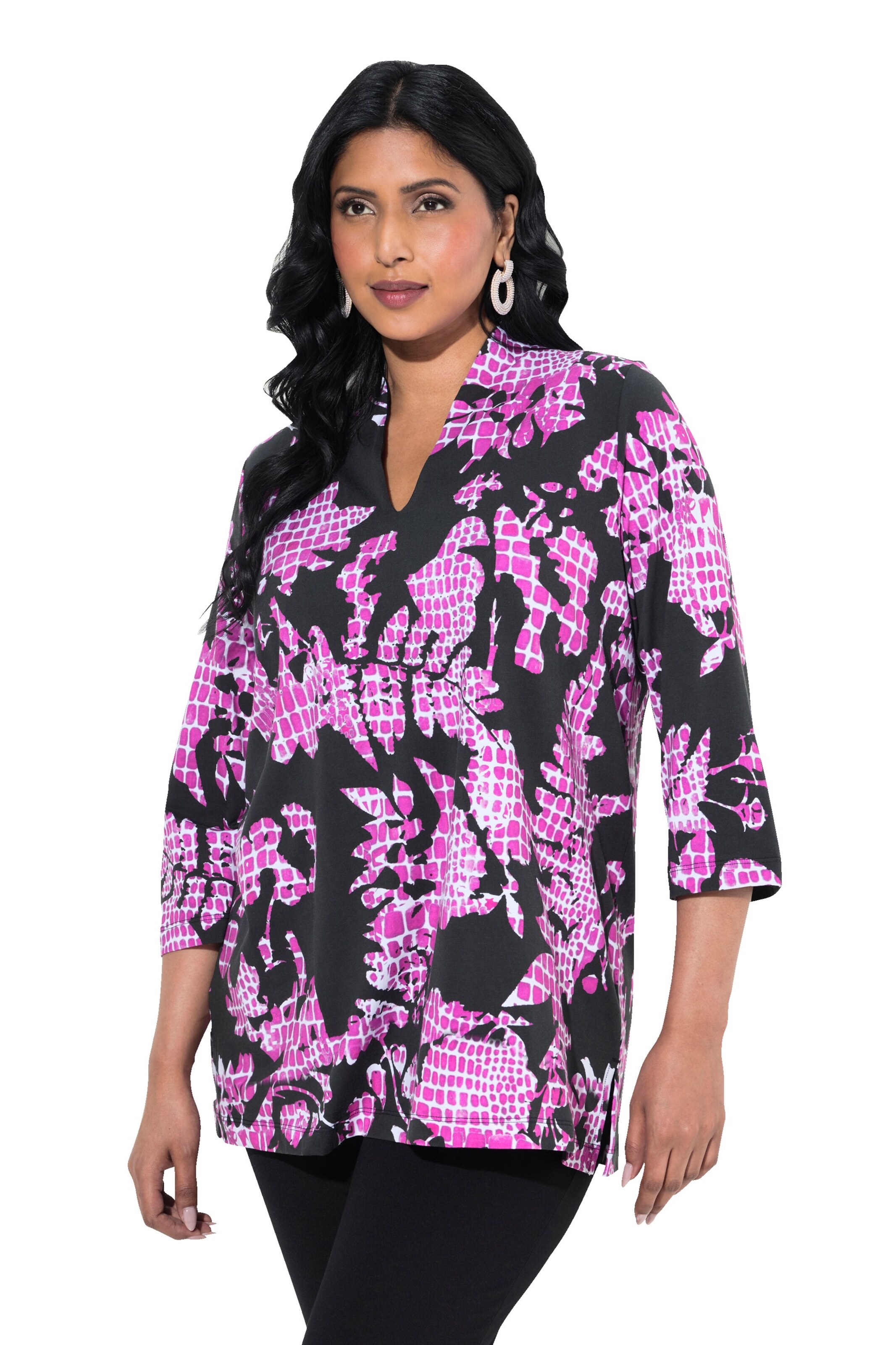 Ulla Popken Tričko 'Pima' – černá: přední strana