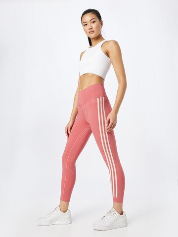 ADIDAS SPORTSWEAR Skinny Sports trousers 'Optime Train Icons' in Pink