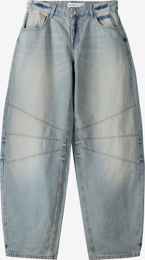 Jeans Bershka pe albastru denim, Vizualizare produs