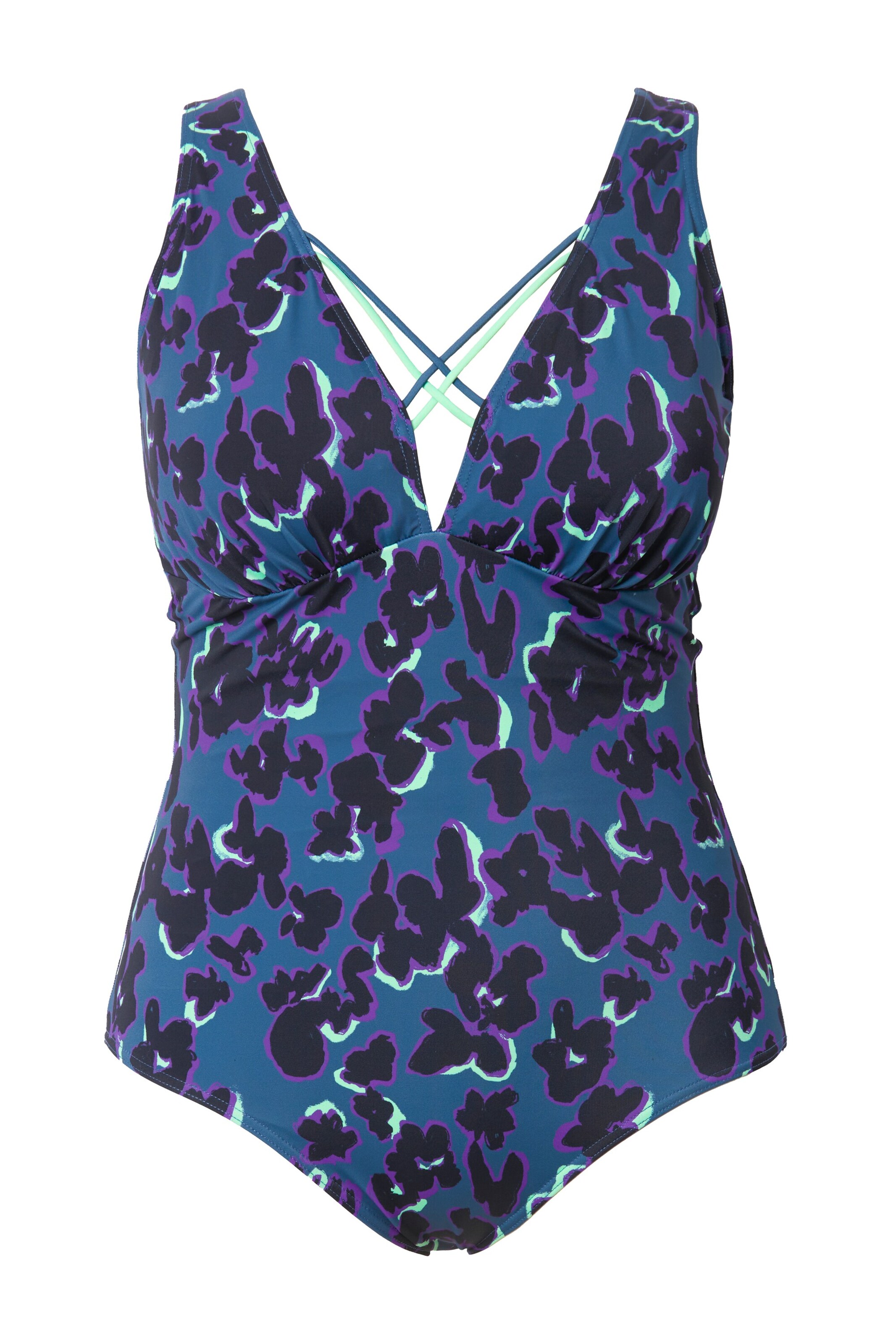 Maillot de bain Ulla Popken en bleu : devant