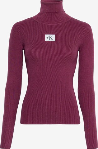 Pull-over Calvin Klein Jeans en violet : devant