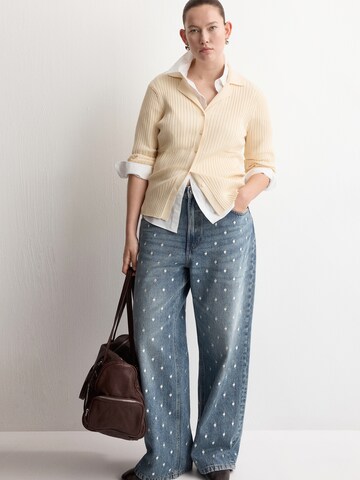 MANGO Baggy Jeans 'LUNARES' in Blauw: voorkant