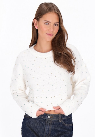 Pull-over MYMO en blanc : devant