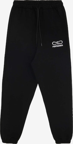 Propaganda Tapered Pants in Black: front