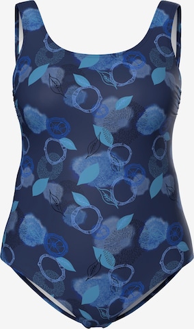 Ulla Popken Badpak 'Alice' in Blauw: voorkant