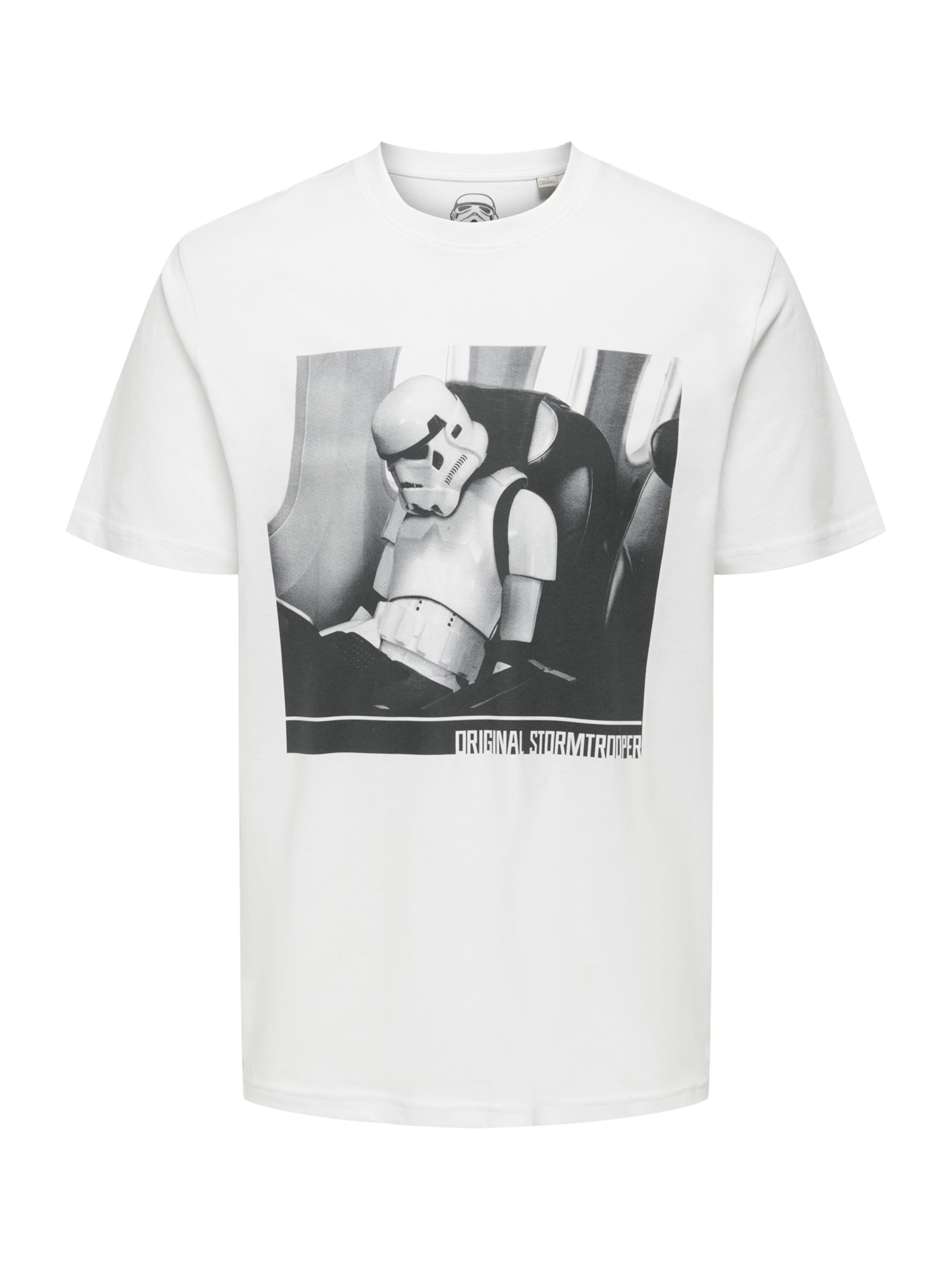Only & Sons Футболка 'ONSSTORMTROOPER' в Белый: спереди