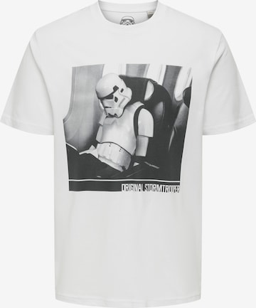Only & Sons Shirt 'ONSSTORMTROOPER' in Wit: voorkant