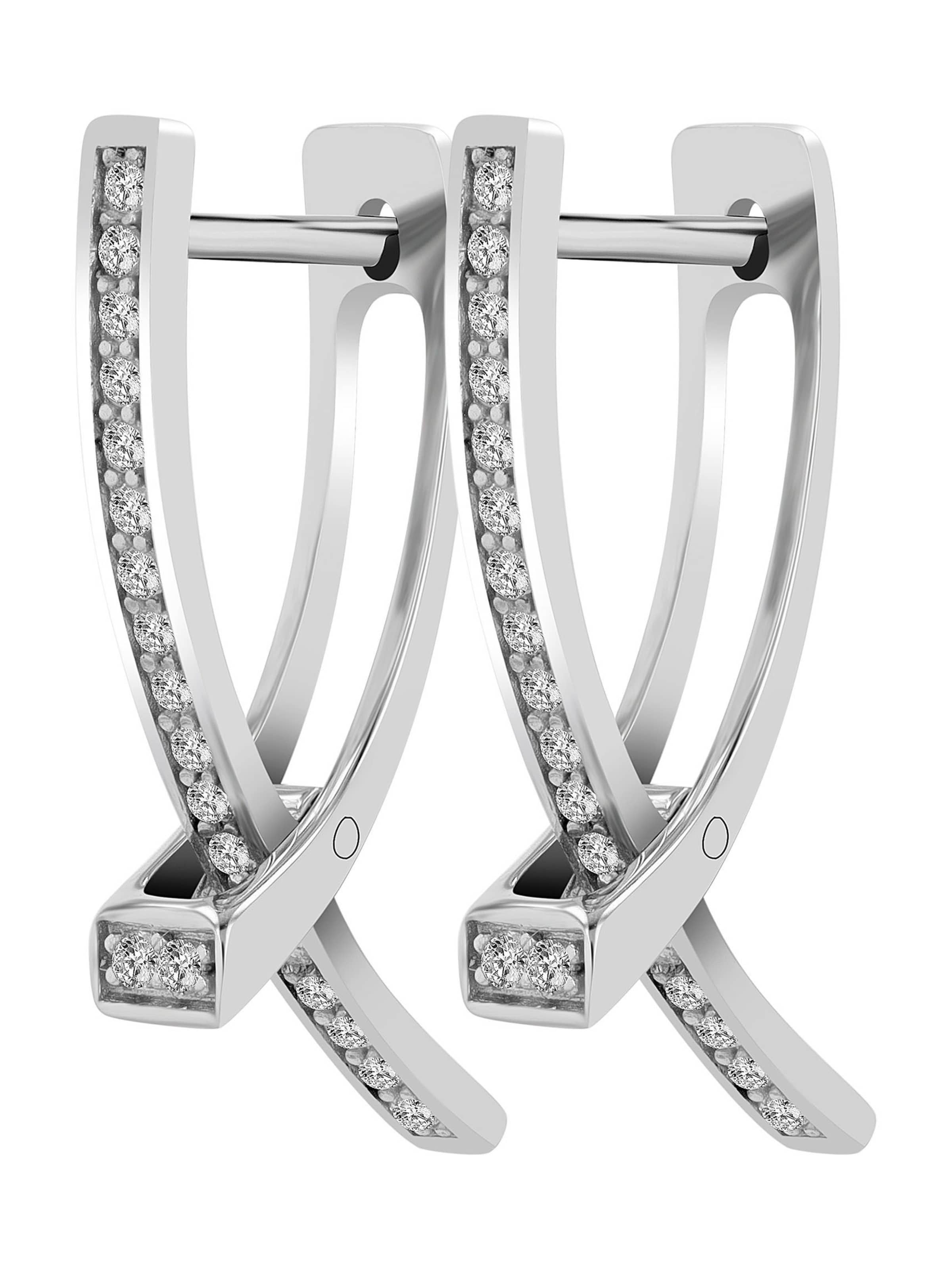 Akzent Earrings 'Aurela, 925 Sterlingsilber, langlebig' in Silver