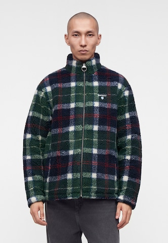 Veste en polaire 'Tartan' Barbour en vert : devant