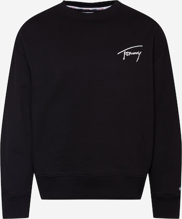 Tommy Jeans Sweatshirt in Schwarz: front
