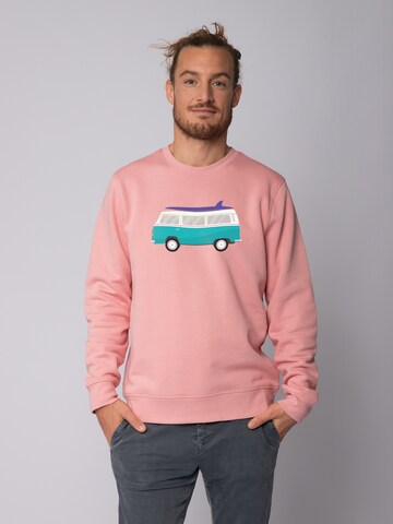Watapparel Sweatshirt ' California Dream ' in Roze: voorkant