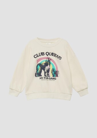 Sweat-shirt s.Oliver en beige : devant
