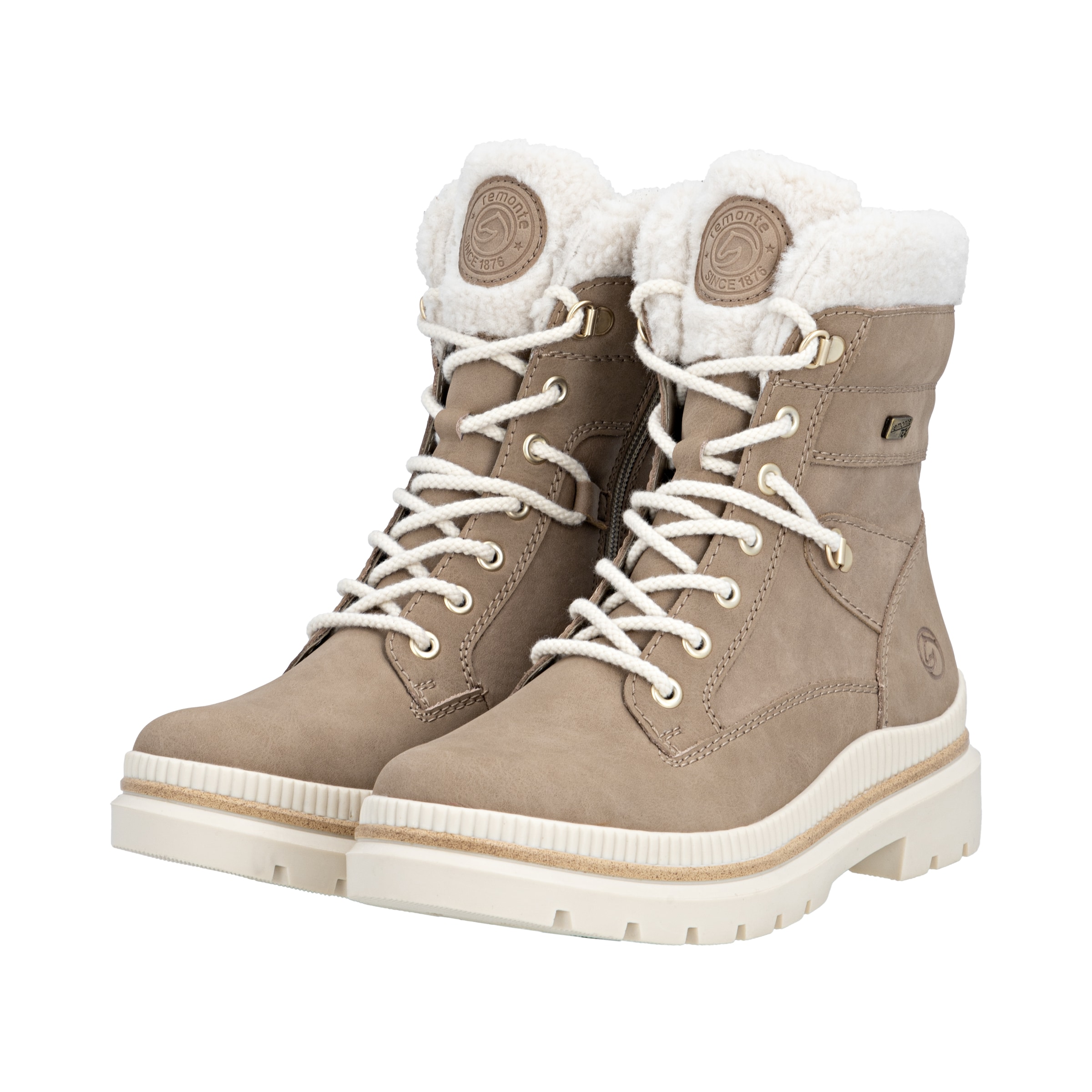 REMONTE Schnürstiefelette in Beige