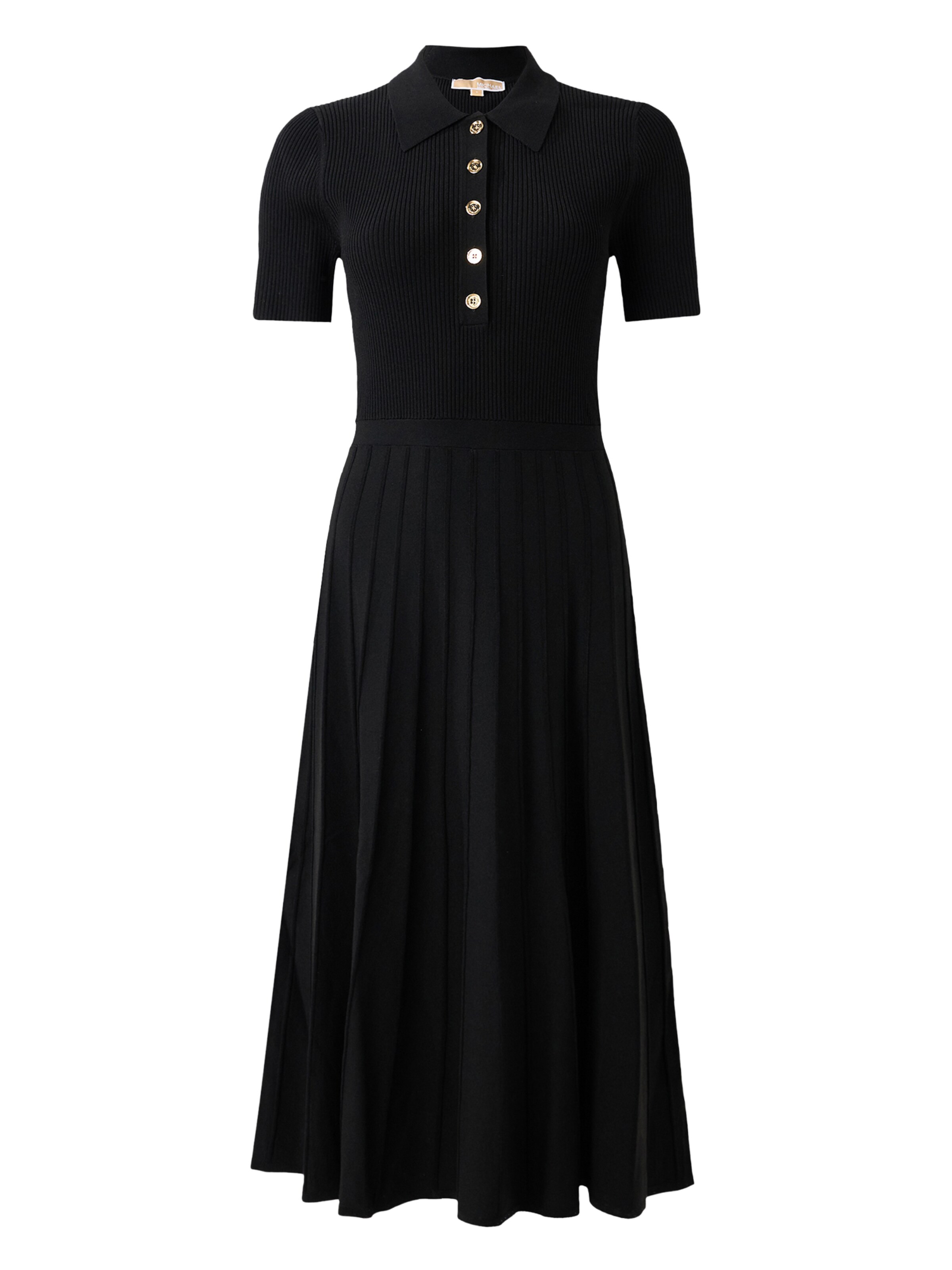 MICHAEL Michael Kors Kootud kleit 'FIT N FLARE', värv must: eest vaates