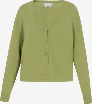 Usha Вязаная кофта 'Classic Look' в Зеленый: спереди