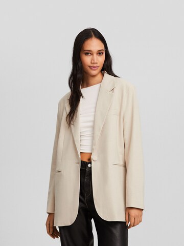 Blazer di Bershka in beige: frontale