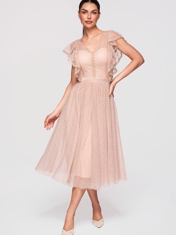 Ombre Dress in Beige: front