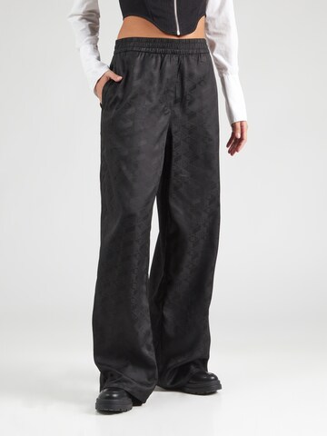 Loosefit Pantaloni 'Hacel-1' di HUGO in nero: frontale