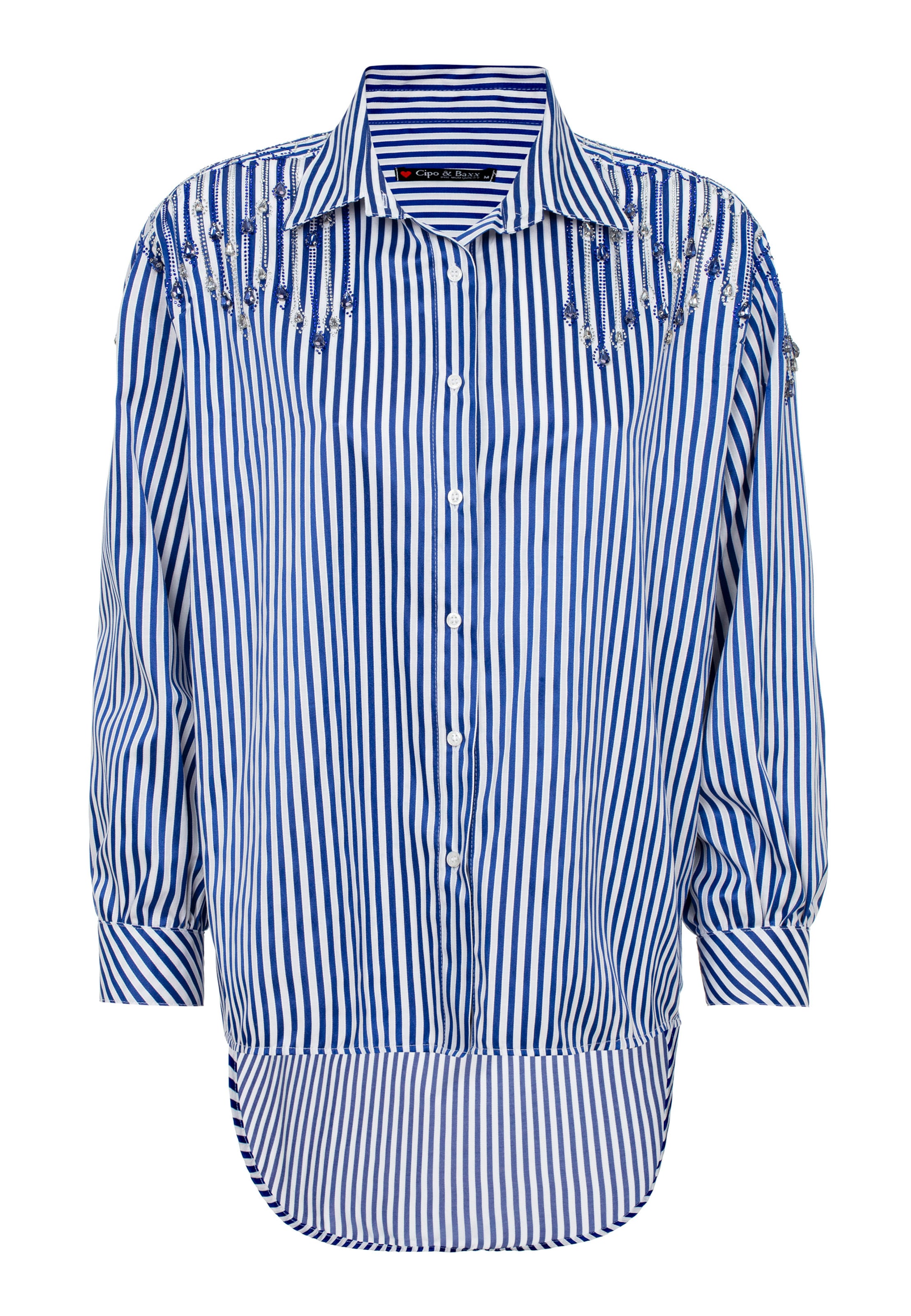 CIPO & BAXX Blouse in Blauw: voorkant