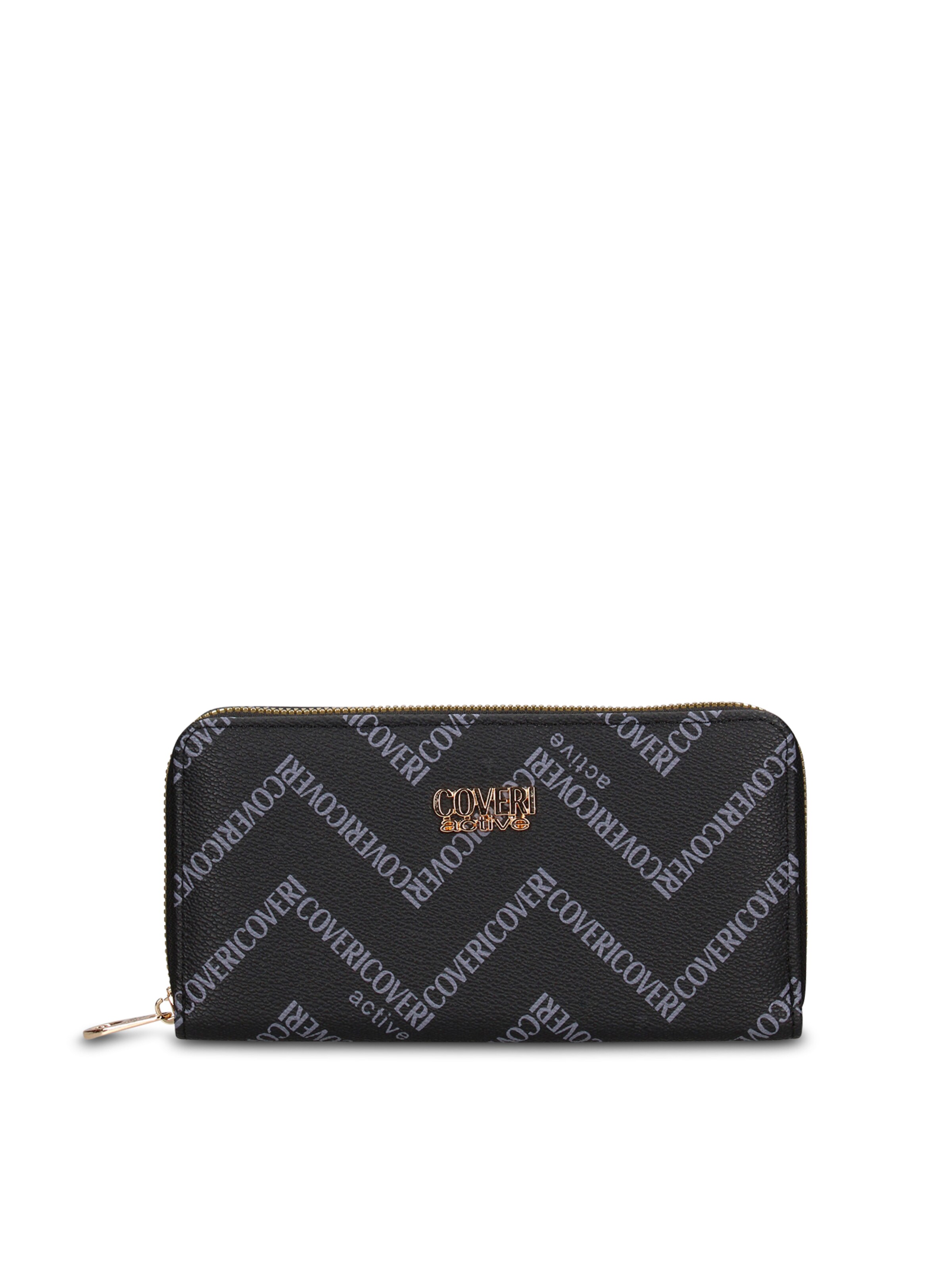 Portamonete 'Portafoglio donna con zip Coveri Collection' di Coveri Collection in nero: frontale