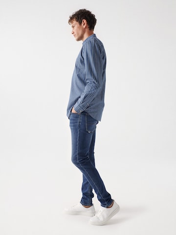 Salsa Jeans Slim fit Overhemd in Blauw