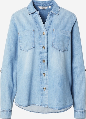 Chemisier 'ONLYASMIN' ONLY en bleu : devant