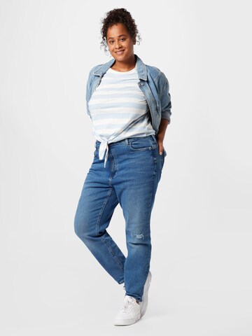 River Island Plus Tapered Farmer 'CARRIE' - kék