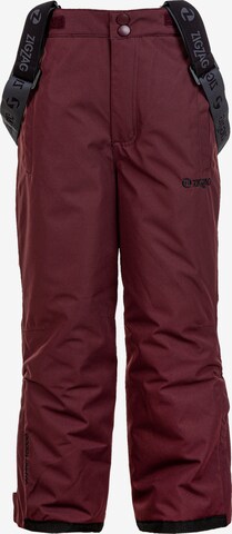 ZigZag Regular Workout Pants 'SOHO' in Red: front