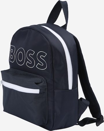 BOSS Kidswear - Mochila en azul: frente