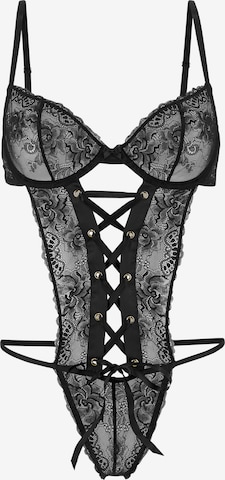 Body PETITE FLEUR GOLD en noir : devant