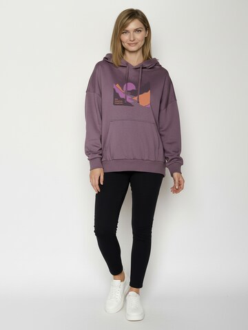 Sweat-shirt ' Mello River Sundown ' GREENBOMB en rouge