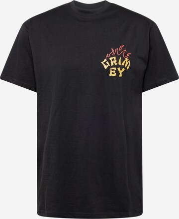 Grimey Shirt 'THE LUCKY DRAGON' in Zwart: voorkant