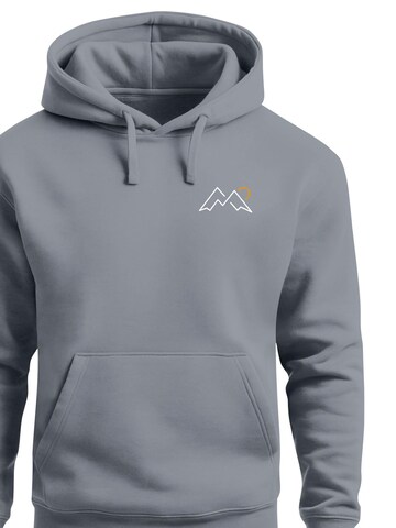 Neverless Sweatshirt 'Mountain Lineart' in Grey