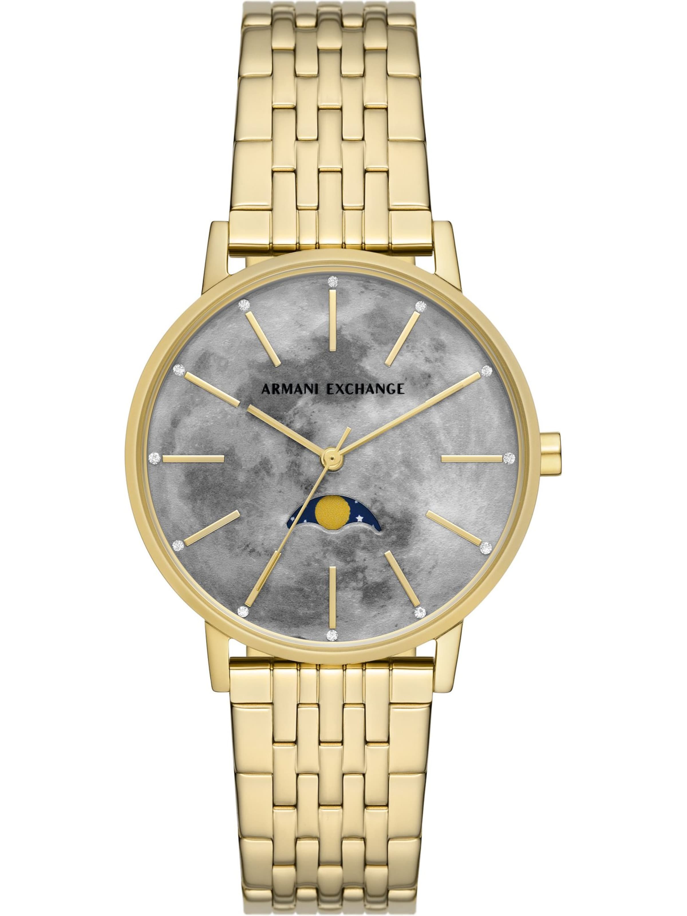 ARMANI EXCHANGE Analoguhr in Gold: Vorderseite