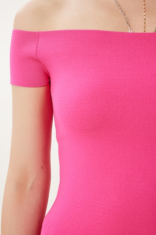 Happiness İstanbul Плетен топ в розово