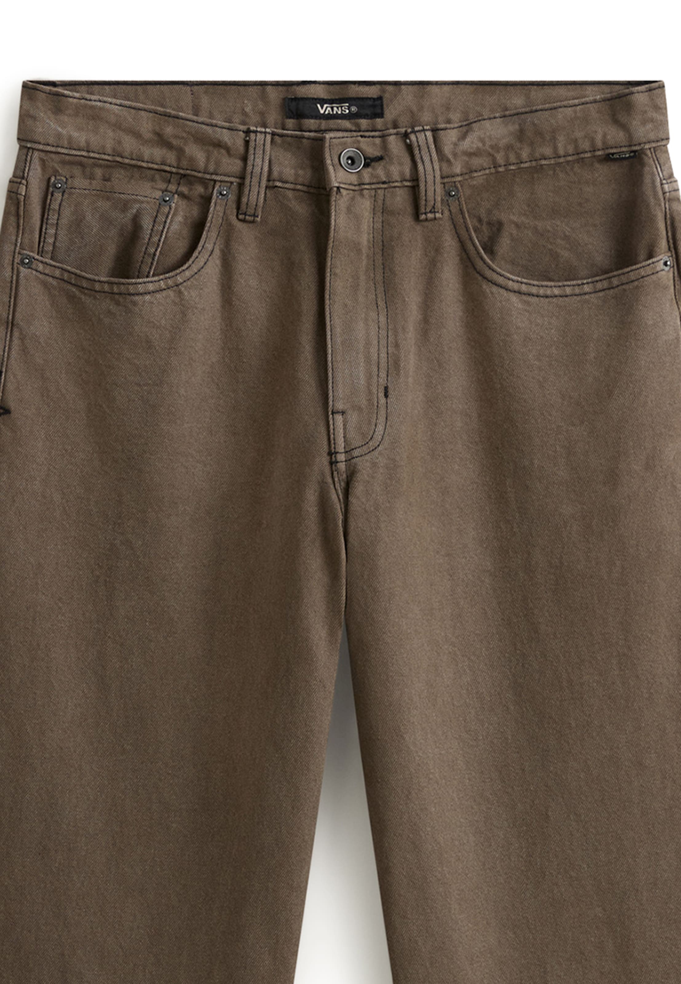 VANS - Loosefit Calças de ganga 'Check-5' em castanho