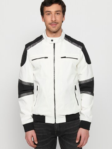 KOROSHI Between-season jacket in White: front