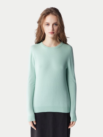 GOBI Cashmere - Jersey 'Women's Essential Cashmere Crewneck Sweater' en azul: frente